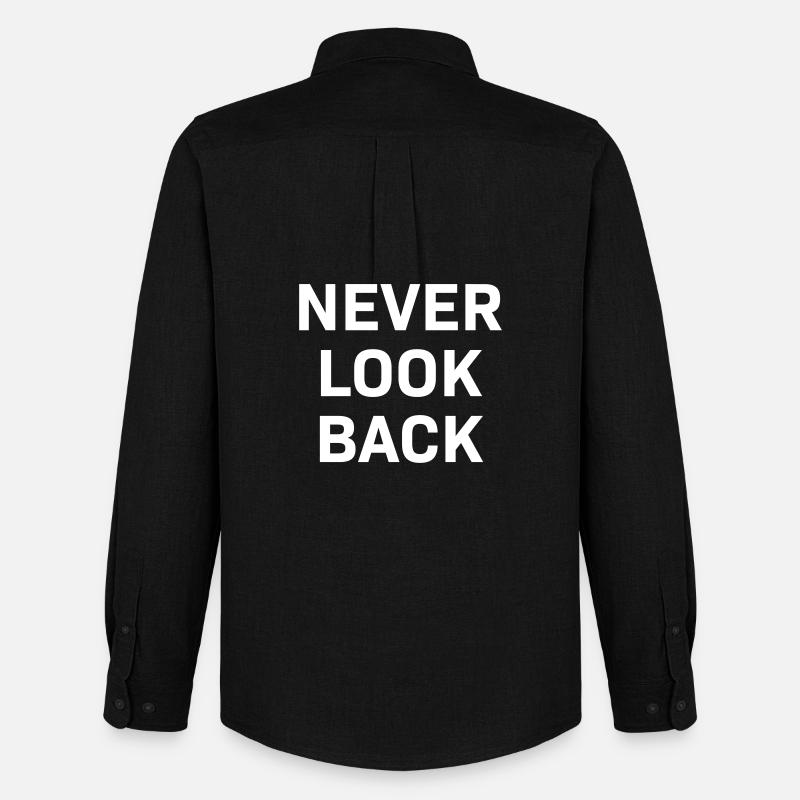 Never Look Back white - Men's Oxford Shirt by Stanley/Stella - black
