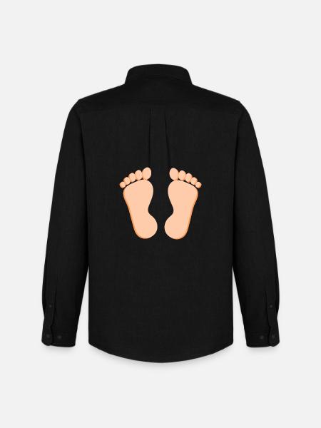 Foot Feet Foot Care Podology Gave Gave Idé - Oxfordskjorte herre Stanley/Stella - sort