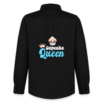 Cupcake Baking Baker - Men's Oxford Shirt by Stanley/Stella - black - Back - AI Model Male 185 dark (185cm)
