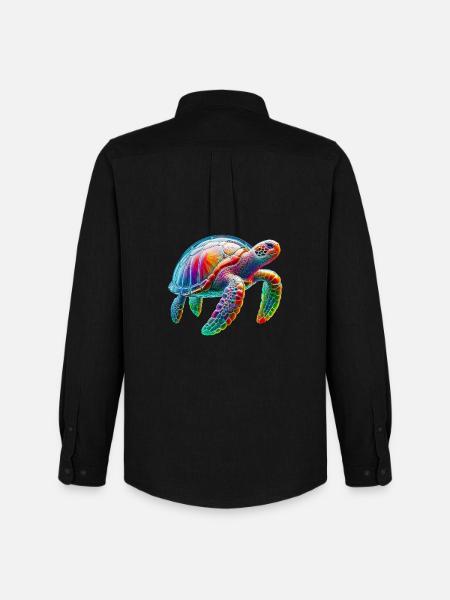 Turtle - Men's Oxford Shirt by Stanley/Stella - black