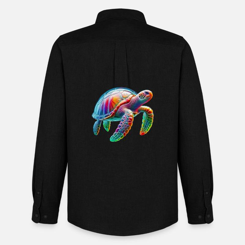 Turtle - Men's Oxford Shirt by Stanley/Stella - black