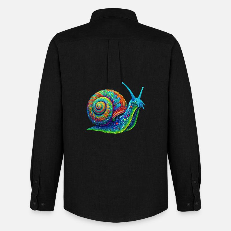 Schnecke - Männer Oxford Hemd von Stanley/Stella - Schwarz