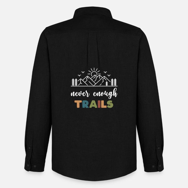 Trail Running - Never Enough Trails - Men's Oxford Shirt by Stanley/Stella - black