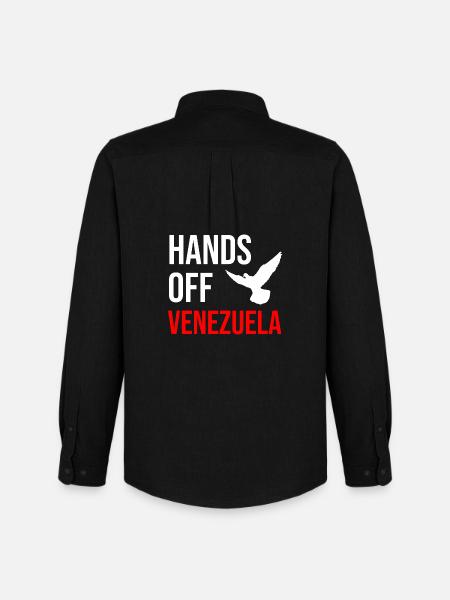HANDS OFF VENEZUELA - Men's Oxford Shirt by Stanley/Stella - black