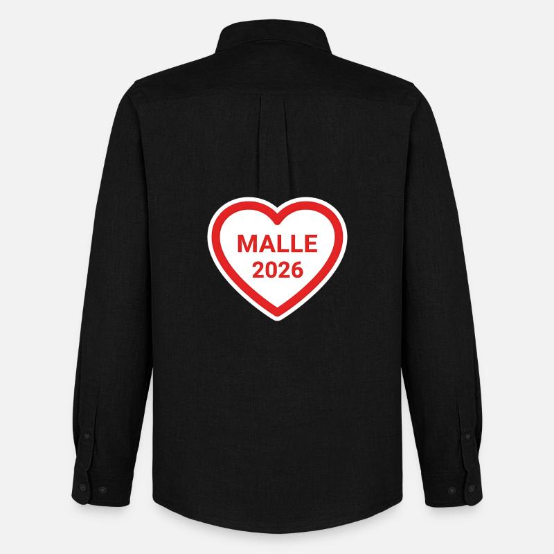 Herzlogo MALLE 2026 - Männer Oxford Hemd von Stanley/Stella - Schwarz