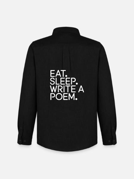 Eat Sleep Write a Poem - Men's Oxford Shirt by Stanley/Stella - black