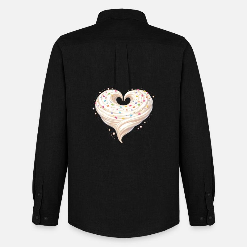 Design dolce da cuore-crema - Stanley/Stella Camicia Oxford uomo - nero