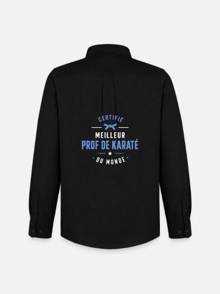 Meilleur Prof de Karaté du Monde - Chemise Oxford homme Stanley/Stella - noir