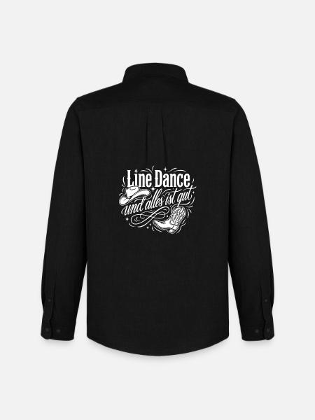Line Dance Alles Ist Gut - Männer Oxford Hemd von Stanley/Stella - Schwarz