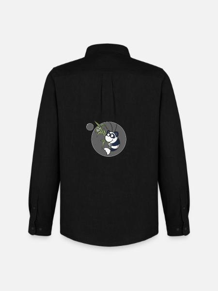 Panda Garnele - Männer Oxford Hemd von Stanley/Stella - Schwarz