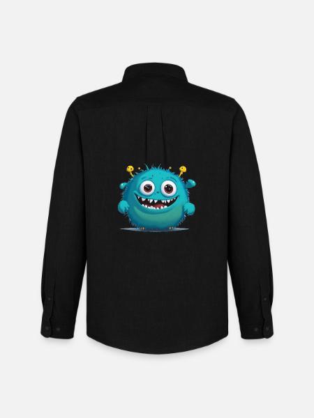 little blue monster - Men's Oxford Shirt by Stanley/Stella - black