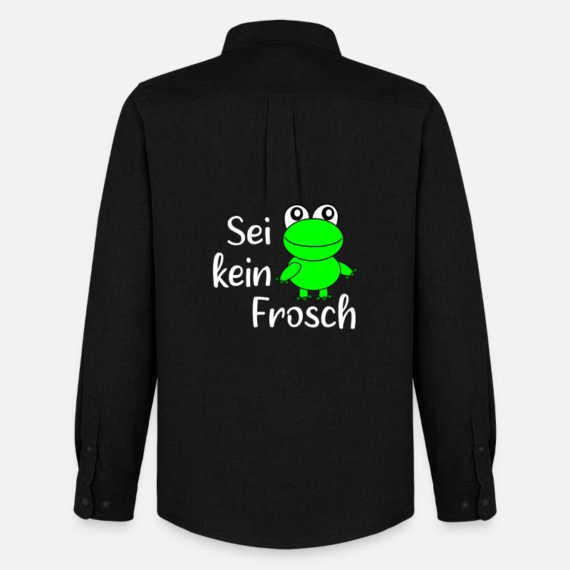 Fasching, Karneval, Kostüm, Frosch - Männer Oxford Hemd von Stanley/Stella - Schwarz