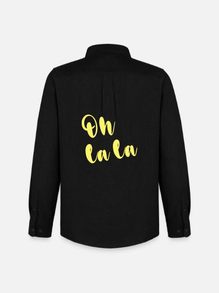 OH LA LA - Men's Oxford Shirt by Stanley/Stella - black
