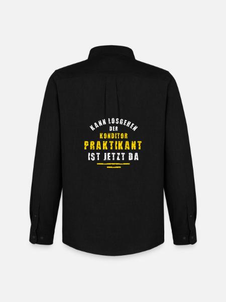 Confectioner Intern Confectionery Internship Baker - Men's Oxford Shirt by Stanley/Stella - black