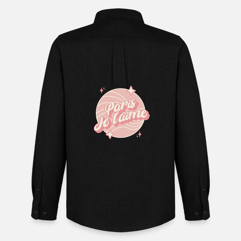 paris Ich liebe dich - Männer Oxford Hemd von Stanley/Stella - Schwarz
