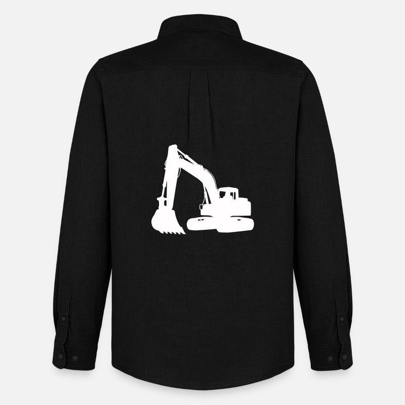 Bagger Silhouette für Baudesign - Männer Oxford Hemd von Stanley/Stella - Schwarz