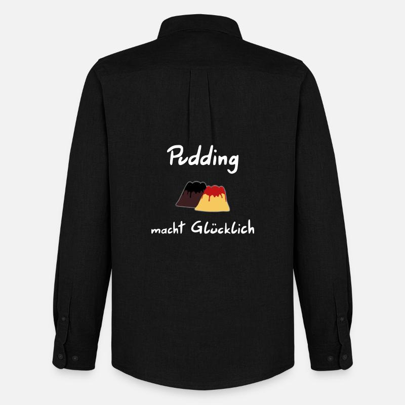 Pudding macht Gluecklich - Männer Oxford Hemd von Stanley/Stella - Schwarz