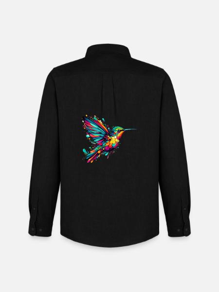 Hummingbird - Men's Oxford Shirt by Stanley/Stella - black