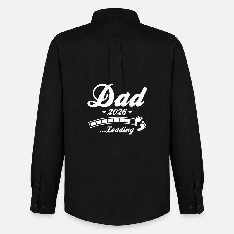 Dad 2026 Loading Papa - Männer Oxford Hemd von Stanley/Stella - Schwarz