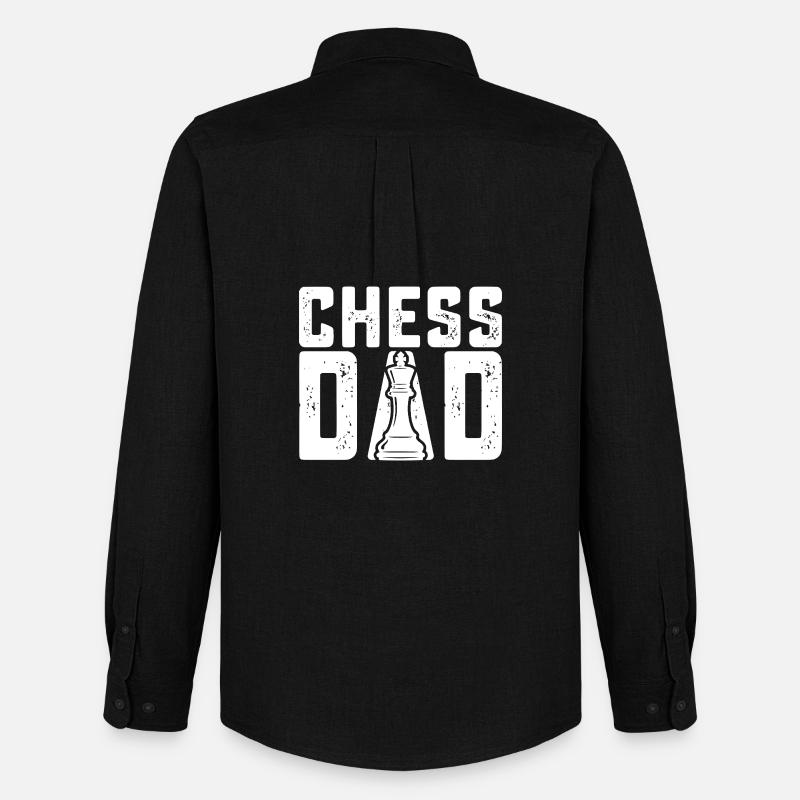 Schach Papa Design Schach Vater - Männer Oxford Hemd von Stanley/Stella - Schwarz