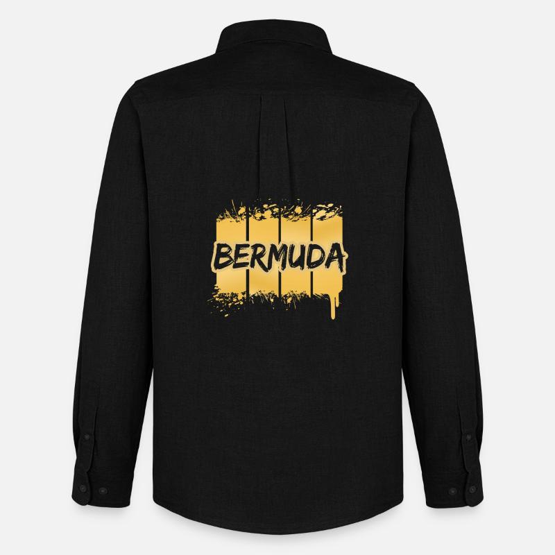 Bermuda Bermuda - Männer Oxford Hemd von Stanley/Stella - Schwarz