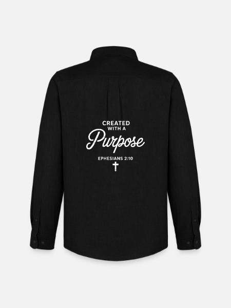 Purposeful Faith Ephesians 2:10 - Men's Oxford Shirt by Stanley/Stella - black