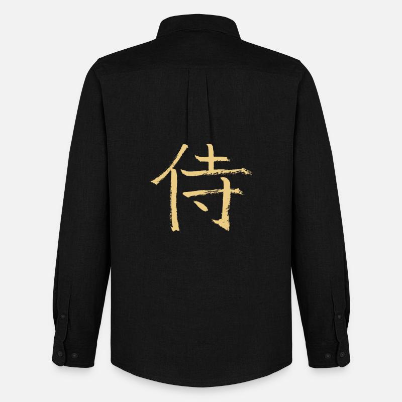 Samurai (Japanisch) - Männer Oxford Hemd von Stanley/Stella - Schwarz