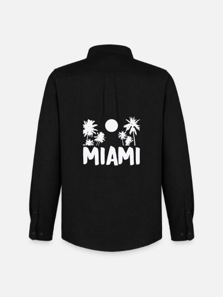 miami- - Männer Oxford Hemd von Stanley/Stella - Schwarz