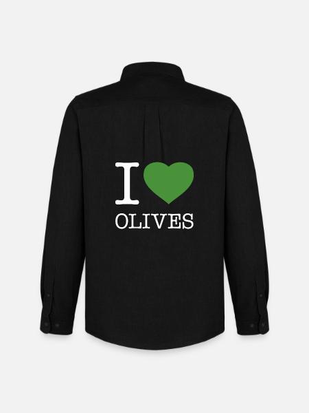 I LOVE OLIVES Oliven - Men's Oxford Shirt by Stanley/Stella - black