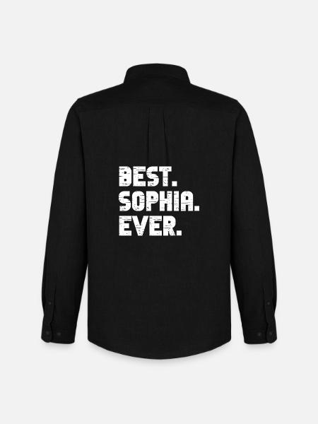 Best Sophia Ever Gift Saying - Men's Oxford Shirt by Stanley/Stella - black