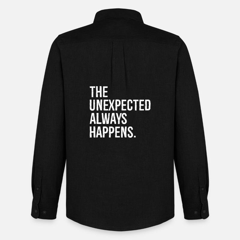 the unexpected always happens funny - Männer Oxford Hemd von Stanley/Stella - Schwarz