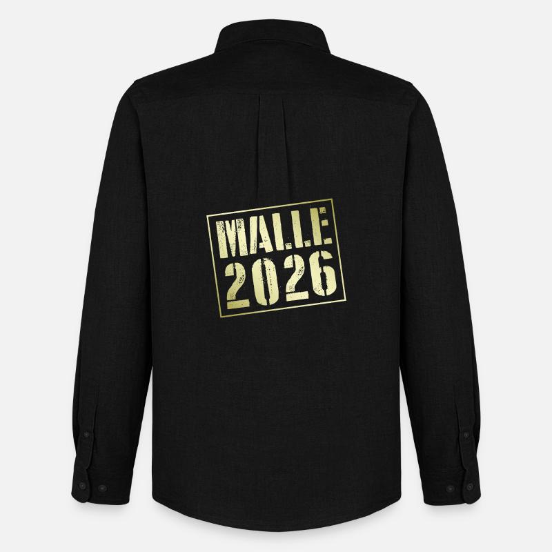 Malle 2026 - Männer Oxford Hemd von Stanley/Stella - Schwarz