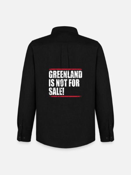 Greenland Is Not For Sale - Men's Oxford Shirt by Stanley/Stella - black
