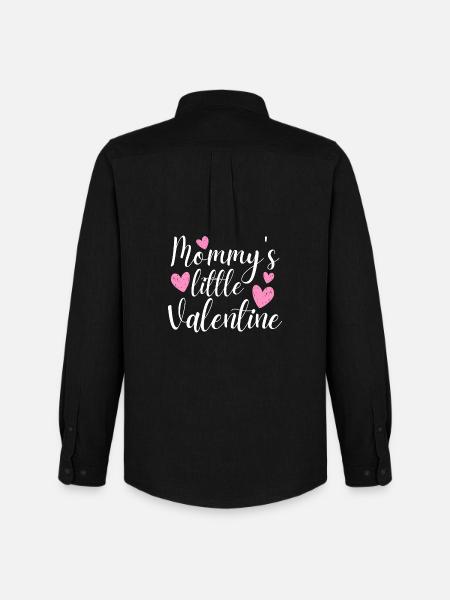 Mommy's Little Valentine - Men's Oxford Shirt by Stanley/Stella - black