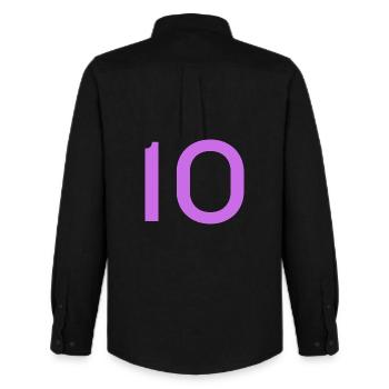 10 - Männer Oxford Hemd von Stanley/Stella - Schwarz - Hinten - AI Model Male 185 dark (185cm)