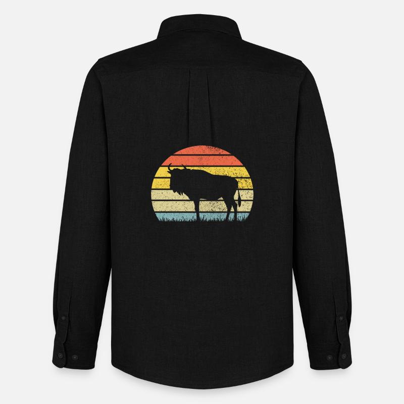 Gnu - Männer Oxford Hemd von Stanley/Stella - Schwarz