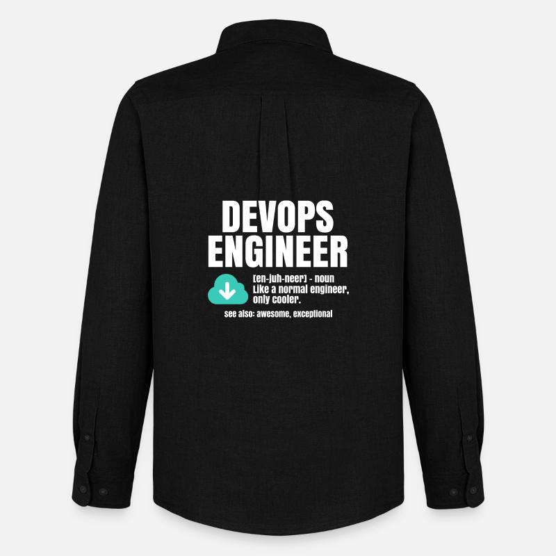 Devops-Ingenieur - Männer Oxford Hemd von Stanley/Stella - Schwarz