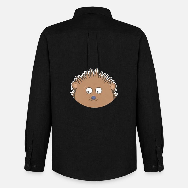 Igel - Männer Oxford Hemd von Stanley/Stella - Schwarz