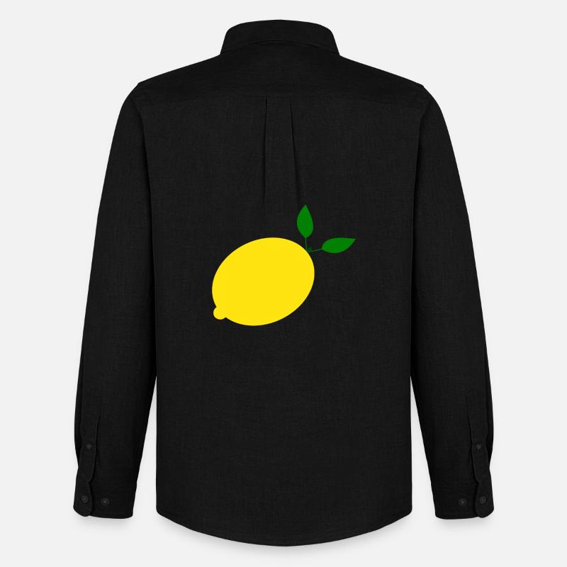 Zitrone Limone Limette - Männer Oxford Hemd von Stanley/Stella - Schwarz