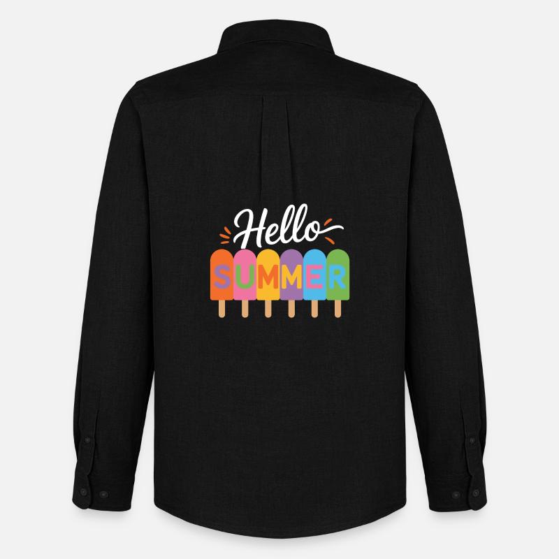 Hallo Sommer - Männer Oxford Hemd von Stanley/Stella - Schwarz