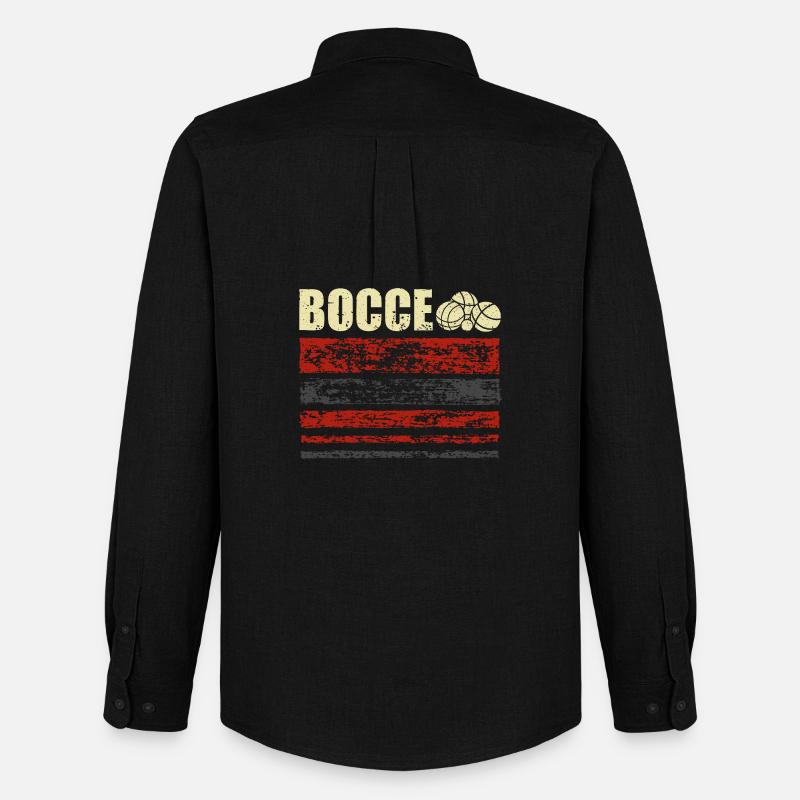 Bocce Petanque Boule Boulespieler - Männer Oxford Hemd von Stanley/Stella - Schwarz