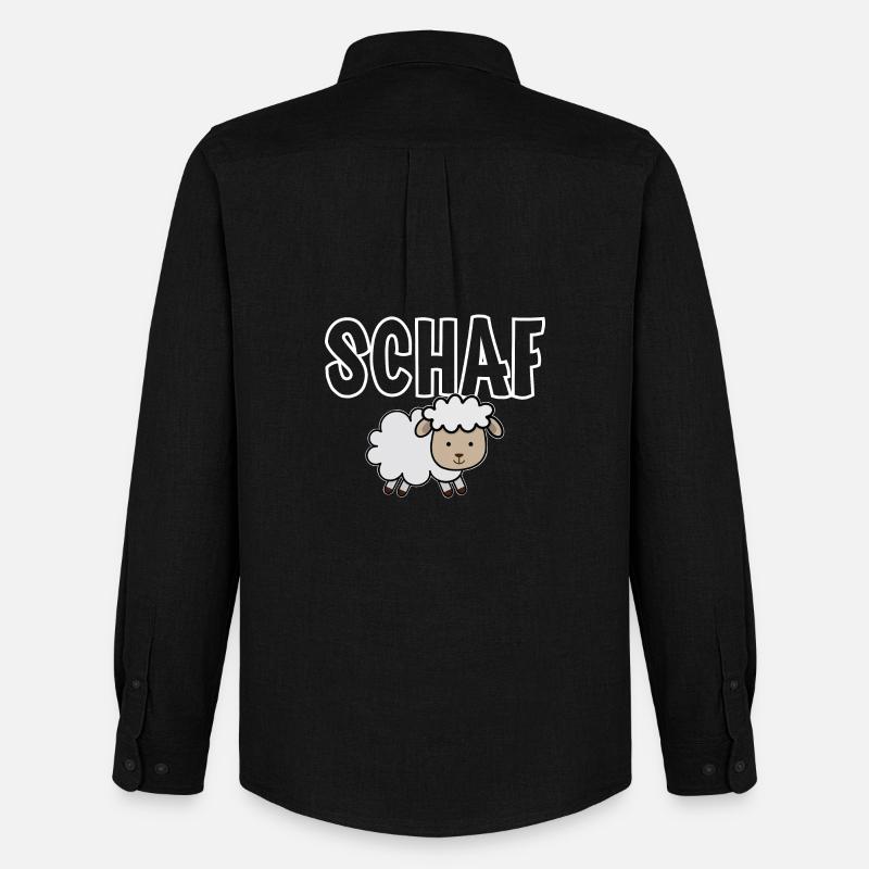 Schaf - Männer Oxford Hemd von Stanley/Stella - Schwarz