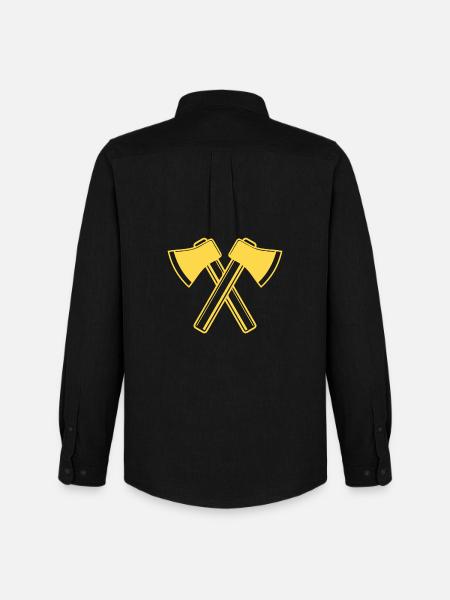 Axe Axes Bûcheron Forestier - Chemise Oxford homme Stanley/Stella - noir