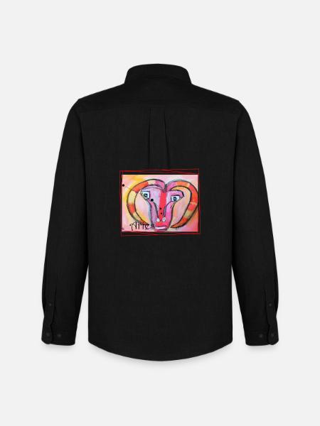 Aries Rainbow Celestial Art - Men's Oxford Shirt by Stanley/Stella - black