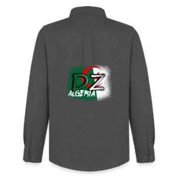 DZ Algerian Algeria Great Algerians - Men's Oxford Shirt by Stanley/Stella - anthracite - Back - AI Model Male 185 dark (185cm)