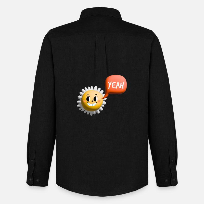 sonne yeah 3d - Männer Oxford Hemd von Stanley/Stella - Schwarz