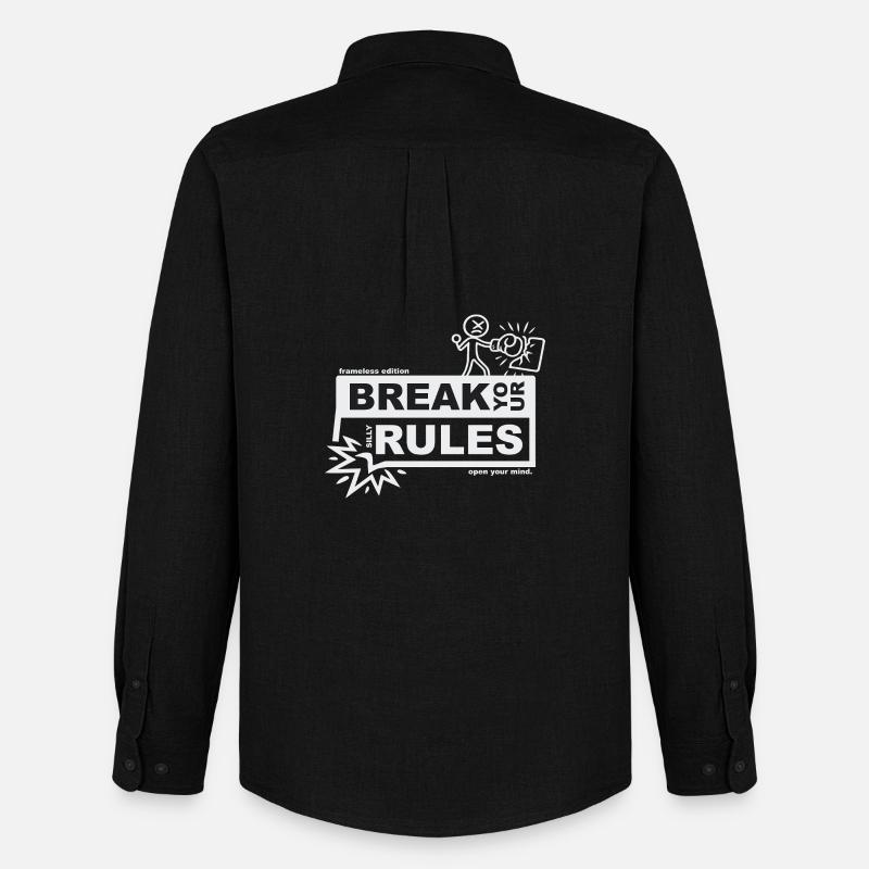Break your silly rules - frameless edition - Männer Oxford Hemd von Stanley/Stella - Schwarz