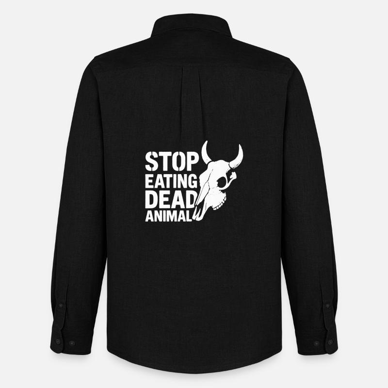 Stop Eating Dead Animals - Männer Oxford Hemd von Stanley/Stella - Schwarz