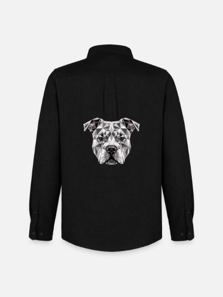 Pitbull Bulldog Pittie American Pitbull Terrier - Men's Oxford Shirt by Stanley/Stella - black
