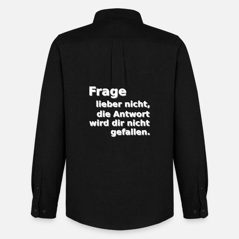 Frage lieber nicht - Männer Oxford Hemd von Stanley/Stella - Schwarz